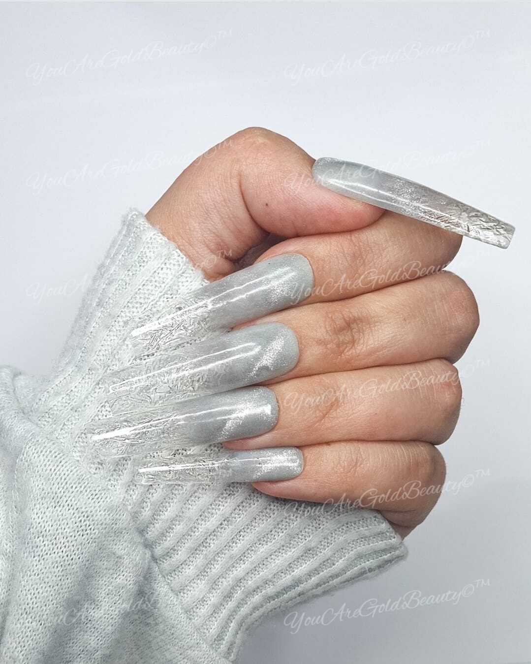 Icicle tip nails design ice square shape nails long square nail designs cat eye nails cat eye nails designs  