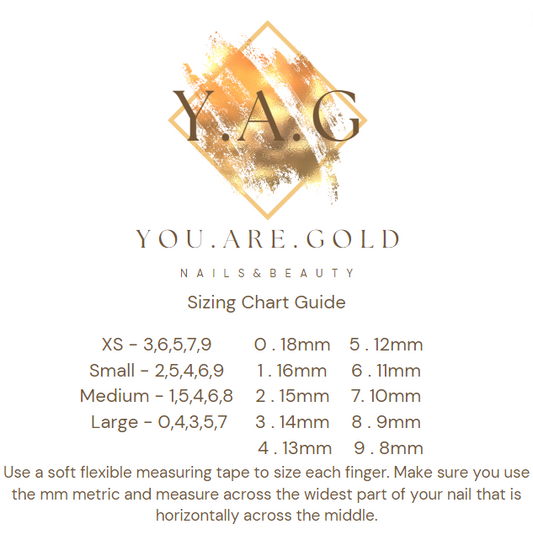 Sizing Chart Guide Press On Nails UK